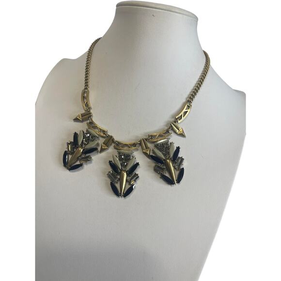 J. Crew Jewelry - J. Crew J Crew gold tone statement necklace signed costume jewelry faux jewels
